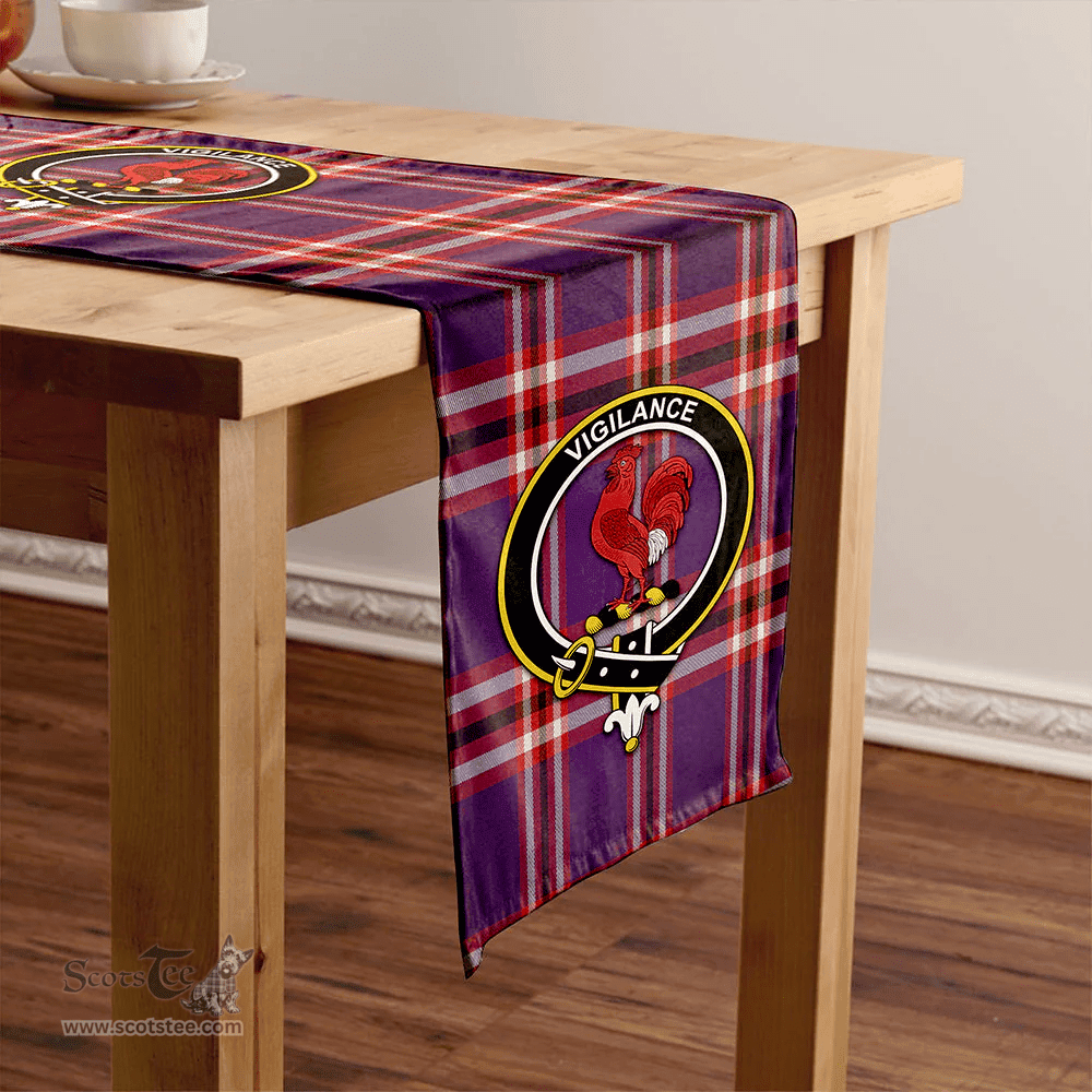 Scottish Laing of Archiestown (Lang of Archiestown) Weathered Clan Tartan Table Runner Clan Tartan Table Runner - Crest Classic Scottish Plaid Tartan Plaid