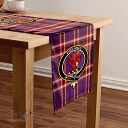 Scottish Laing of Archiestown (Lang of Archiestown) Weathered Clan Tartan Table Runner Clan Tartan Table Runner - Crest Classic Scottish Plaid Tartan Plaid