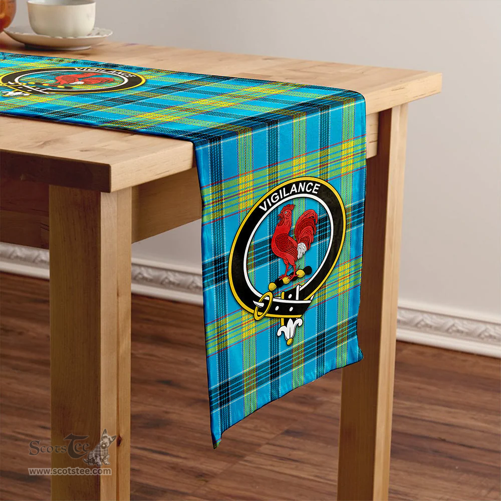 Scottish Laing (Lang) Modern Clan Tartan Table Runner Clan Tartan Table Runner - Crest Classic Scottish Plaid Tartan Plaid