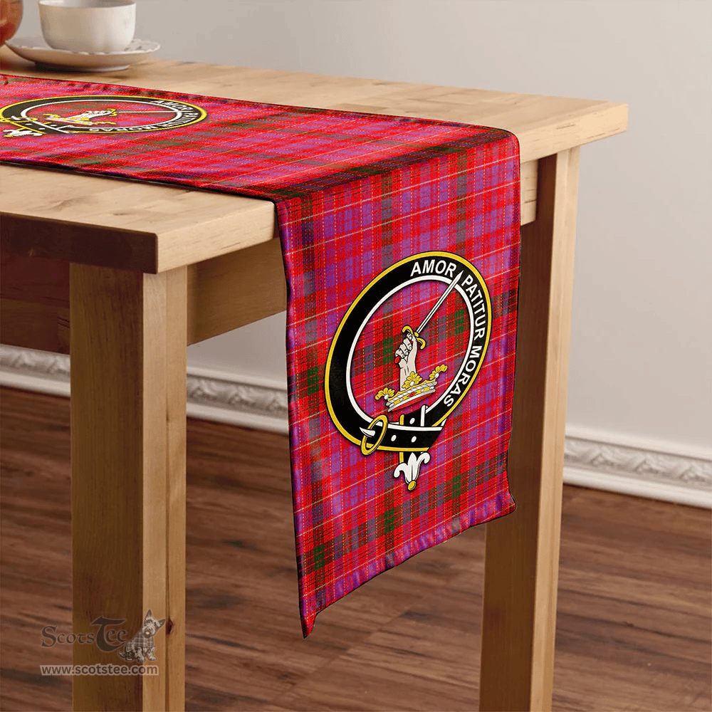 Scottish Lumsden of Clova Modern Clan Tartan Table Runner Clan Tartan Table Runner - Crest Classic Scottish Plaid Tartan Plaid