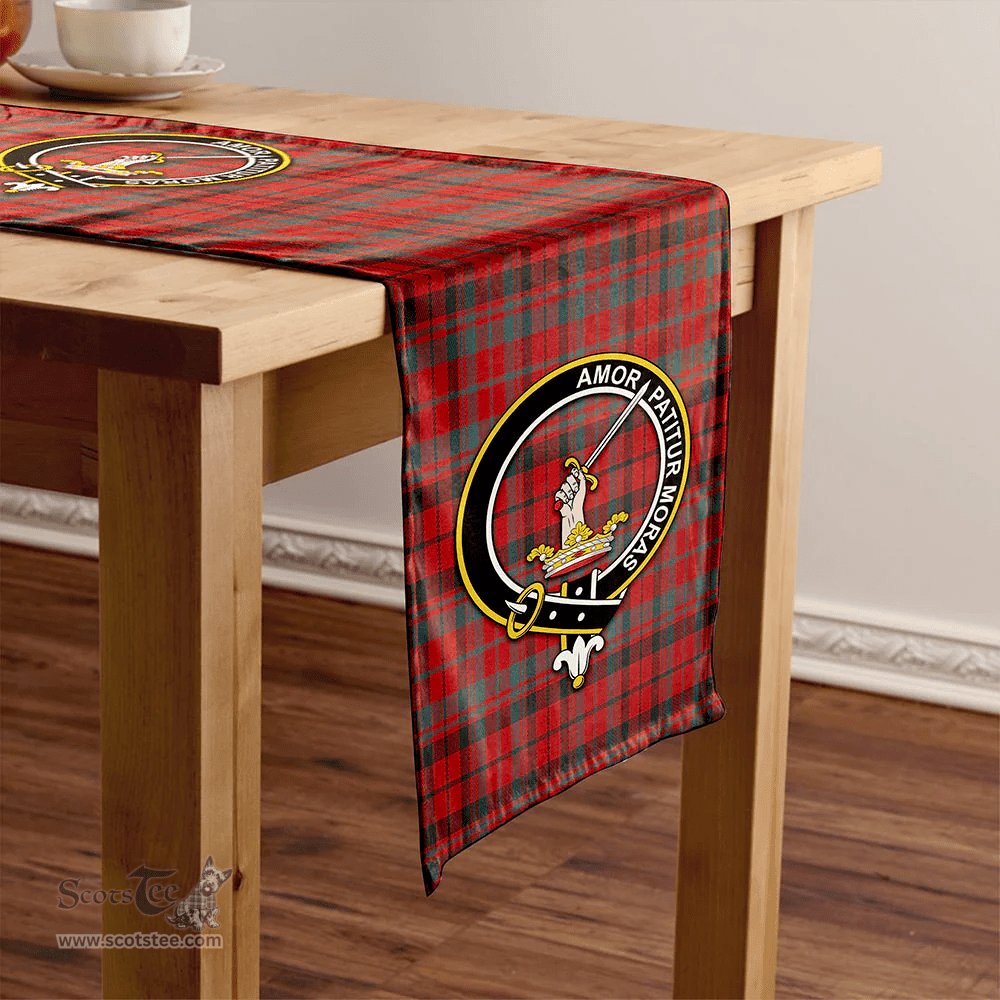 Scottish Lumsden of Kintore Weathered Clan Tartan Table Runner Clan Tartan Table Runner - Crest Classic Scottish Plaid Tartan Plaid