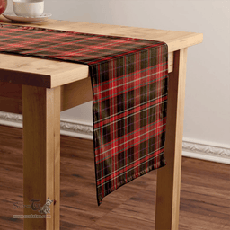 Scottish MacDonald Sir John A (Donald Sir John A) Weathered Clan Tartan Table Runner Clan Tartan Table Runner - Crest Classic Scottish Plaid Tartan Plaid