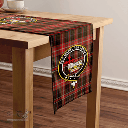 Scottish MacDonald Sir John A (Donald Sir John A) Weathered Clan Tartan Table Runner Clan Tartan Table Runner - Crest Classic Scottish Plaid Tartan Plaid