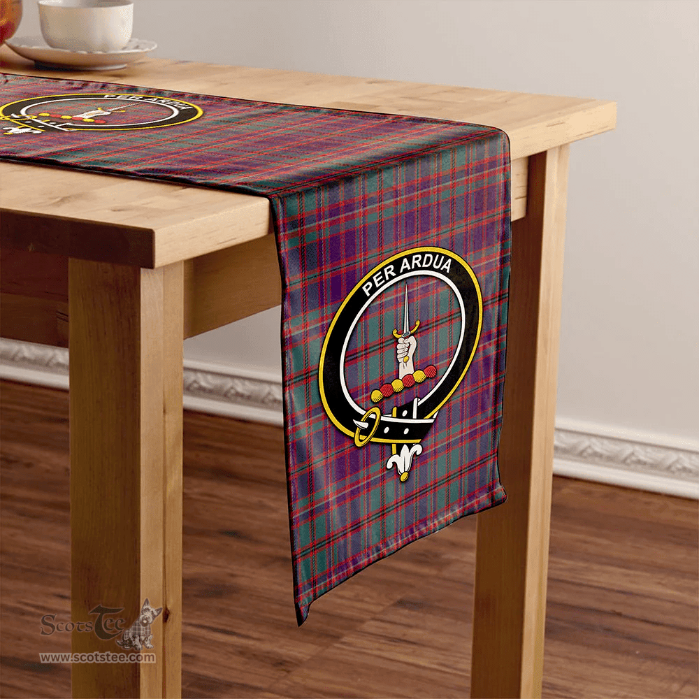 Scottish MacIntyre of Glenorchy Weathered Clan Tartan Table Runner Clan Tartan Table Runner - Crest Classic Scottish Plaid Tartan Plaid