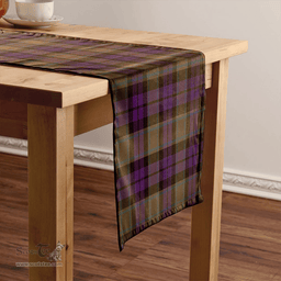 Scottish MacArthur of Milton Weathered Clan Tartan Table Runner Clan Tartan Table Runner - Crest Classic Scottish Plaid Tartan Plaid