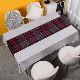 Scottish MacDonald of Clanranald Modern Clan Tartan Table Runner Clan Tartan Table Runner - Crest Classic Scottish Plaid Tartan Plaid