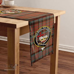 Scottish MacDonald (Donald) Weathered Clan Tartan Table Runner Clan Tartan Table Runner - Crest Classic Scottish Plaid Tartan Plaid