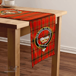 Scottish MacDonald of Belfinlay Ancient Clan Tartan Table Runner Clan Tartan Table Runner - Crest Classic Scottish Plaid Tartan Plaid