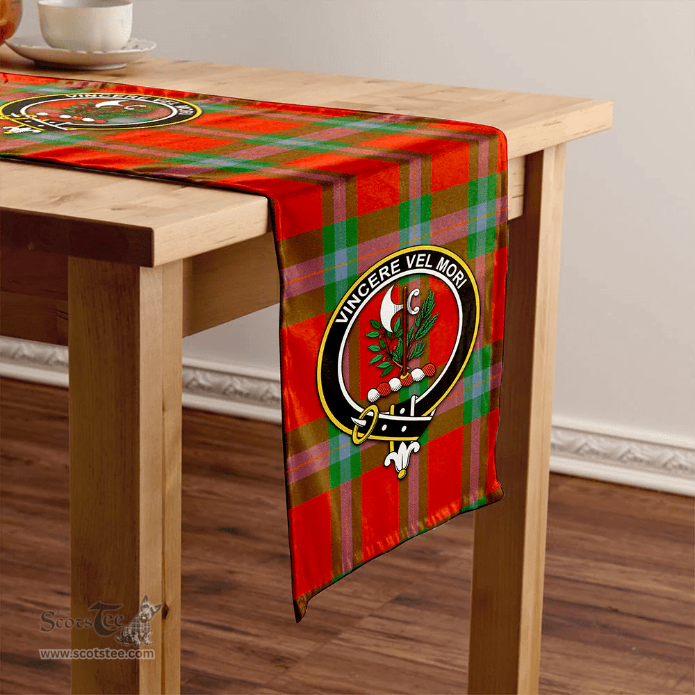 Scottish MacLaine of LochBuie (Cockburn) (MacLaine of LochBuie) Ancient Clan Tartan Table Runner Clan Tartan Table Runner - Crest Classic Scottish Plaid Tartan Plaid