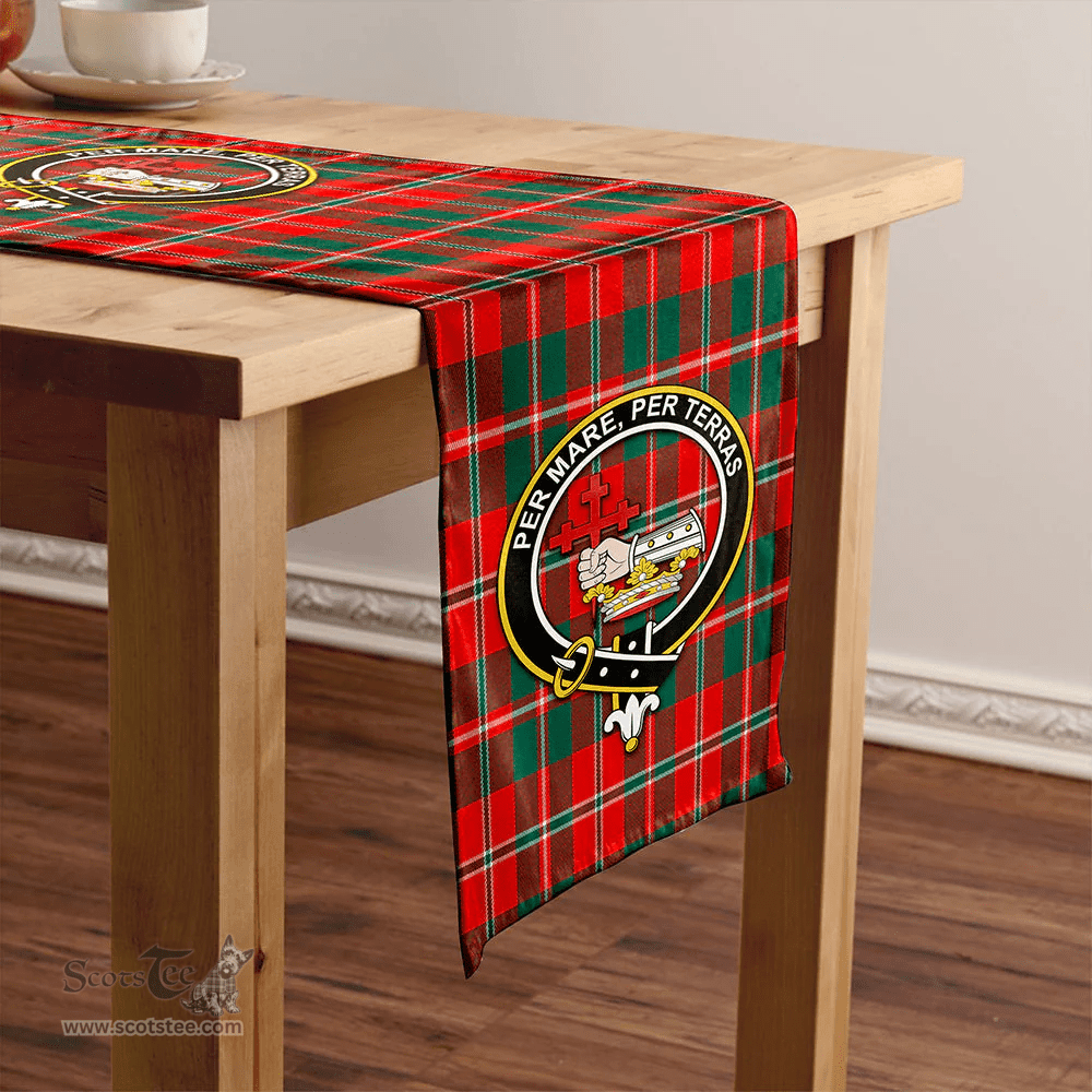Scottish MacDonald of Glenaladale (Donald of Glenaladale) 2006 Modern Clan Tartan Table Runner Clan Tartan Table Runner - Crest Classic Scottish Plaid Tartan Plaid