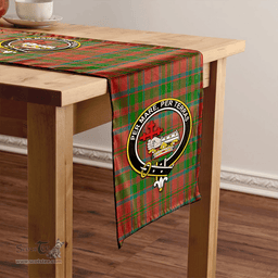 Scottish MacDonald of Glencoe (Donald of Glencoe) Ancient Clan Tartan Table Runner Clan Tartan Table Runner - Crest Classic Scottish Plaid Tartan Plaid