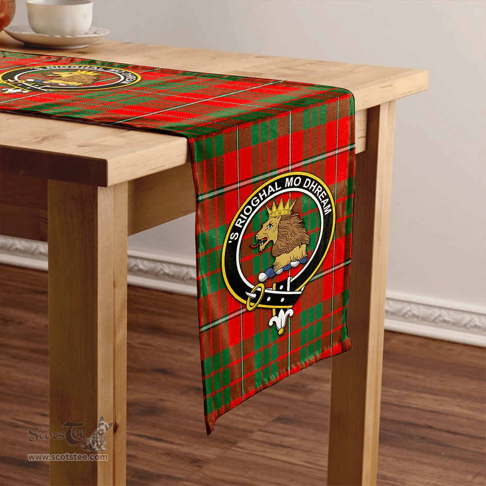 Scottish MacGregor of Balquhidder (Gregor of Balquhidder) Modern Clan Tartan Table Runner Clan Tartan Table Runner - Crest Classic Scottish Plaid Tartan Plaid