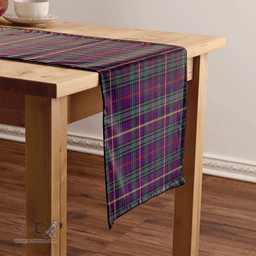 Scottish MacCainsh Weathered Clan Tartan Table Runner Clan Tartan Table Runner - Crest Classic Scottish Plaid Tartan Plaid