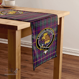 Scottish MacCainsh Weathered Clan Tartan Table Runner Clan Tartan Table Runner - Crest Classic Scottish Plaid Tartan Plaid