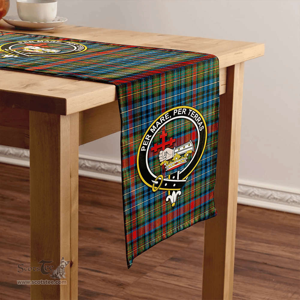 Scottish MacDonald of P.E. Island (Donald of P.E. Island) Ancient Clan Tartan Table Runner Clan Tartan Table Runner - Crest Classic Scottish Plaid Tartan Plaid