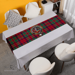Scottish MacBean of Tomatin (MacBain of Tomatin) Modern Clan Tartan Table Runner Clan Tartan Table Runner - Crest Classic Scottish Plaid Tartan Plaid