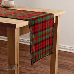 Scottish MacBean of Tomatin (MacBain of Tomatin) Modern Clan Tartan Table Runner Clan Tartan Table Runner - Crest Classic Scottish Plaid Tartan Plaid