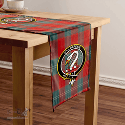 Scottish Lennox Weathered Clan Tartan Table Runner Clan Tartan Table Runner - Crest Classic Scottish Plaid Tartan Plaid