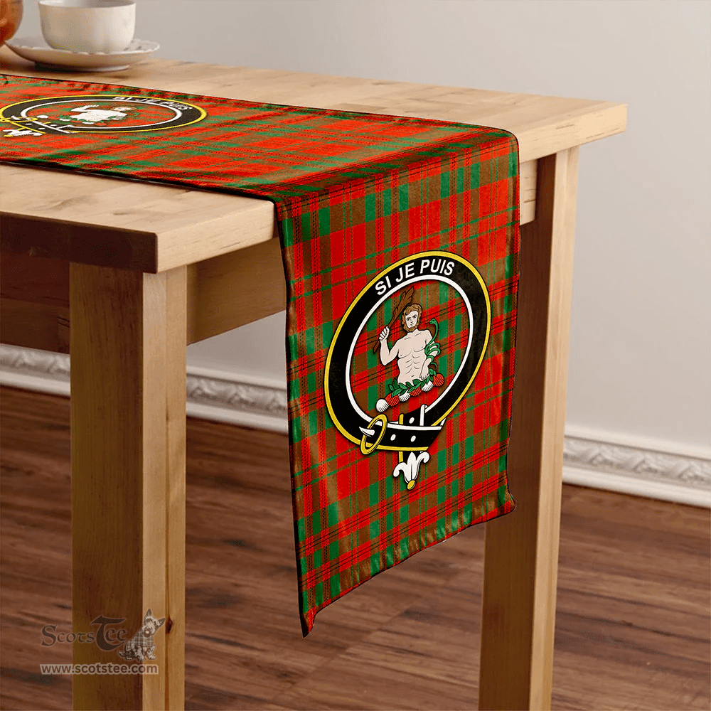 Scottish Livingstone Ancient Clan Tartan Table Runner Clan Tartan Table Runner - Crest Classic Scottish Plaid Tartan Plaid