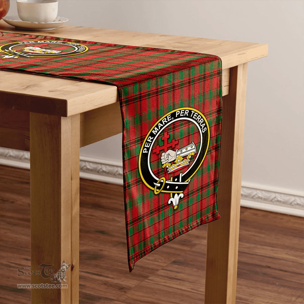 Scottish MacDonald of Aird & Valley (Donald of Aird & Valley) Ancient Clan Tartan Table Runner Clan Tartan Table Runner - Crest Classic Scottish Plaid Tartan Plaid
