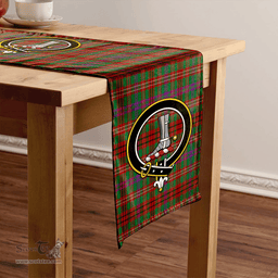 Scottish MacCall (MacColl) Modern Clan Tartan Table Runner Clan Tartan Table Runner - Crest Classic Scottish Plaid Tartan Plaid
