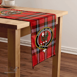Scottish MacLaine of LochBuie (Cockburn) (MacLaine of LochBuie) Weathered Clan Tartan Table Runner Clan Tartan Table Runner - Crest Classic Scottish Plaid Tartan Plaid
