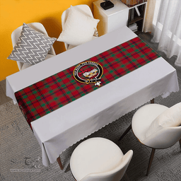 Scottish MacDonald of Aird & Valley (Donald of Aird & Valley) Modern Clan Tartan Table Runner Clan Tartan Table Runner - Crest Classic Scottish Plaid Tartan Plaid