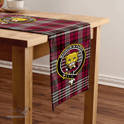 Scottish Little of Morton Rigg Modern Clan Tartan Table Runner Clan Tartan Table Runner - Crest Classic Scottish Plaid Tartan Plaid