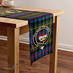 Scottish MacDonald of Borrodale (Donald Borrodale Historic) Modern Clan Tartan Table Runner Clan Tartan Table Runner - Crest Classic Scottish Plaid Tartan Plaid