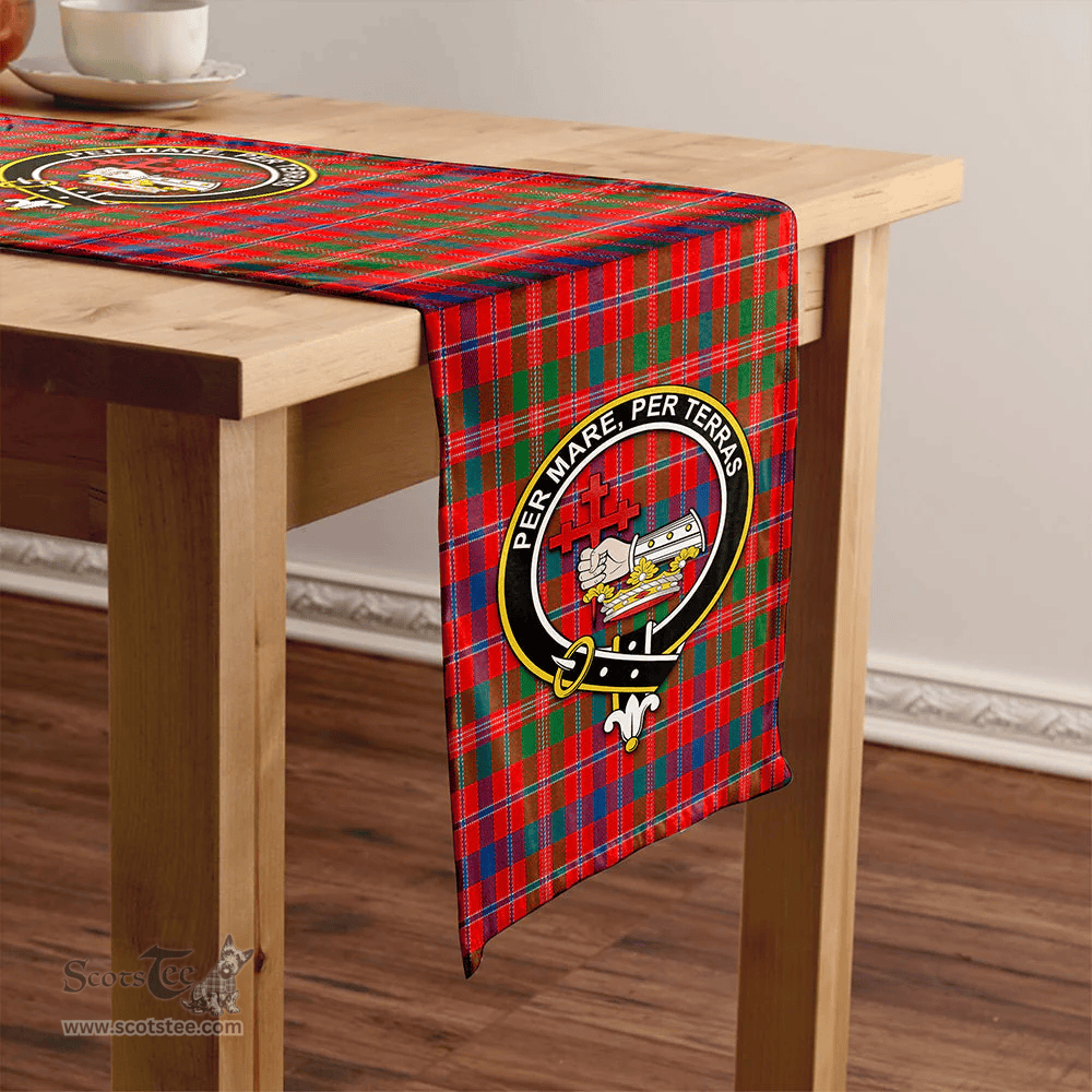 Scottish MacDonald of Glenaladale (Donald of Glenaladale) Modern Clan Tartan Table Runner Clan Tartan Table Runner - Crest Classic Scottish Plaid Tartan Plaid