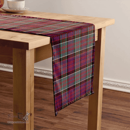 Scottish MacDonald of Clanranald (Donald of Clanranald) Weathered Clan Tartan Table Runner Clan Tartan Table Runner - Crest Classic Scottish Plaid Tartan Plaid