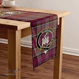 Scottish MacDonald of Clanranald (Donald of Clanranald) Weathered Clan Tartan Table Runner Clan Tartan Table Runner - Crest Classic Scottish Plaid Tartan Plaid
