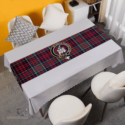 Scottish MacDonald of Clanranald (Donald of Clanranald) Modern Clan Tartan Table Runner Clan Tartan Table Runner - Crest Classic Scottish Plaid Tartan Plaid