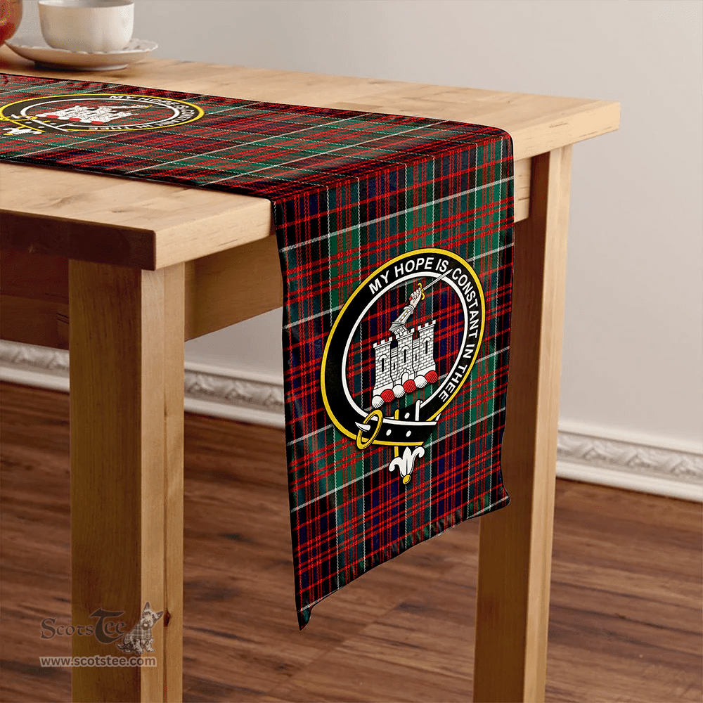 Scottish MacDonald of Clanranald (Donald of Clanranald) Modern Clan Tartan Table Runner Clan Tartan Table Runner - Crest Classic Scottish Plaid Tartan Plaid