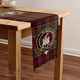 Scottish MacDonald of Clanranald (Donald of Clanranald) Modern Clan Tartan Table Runner Clan Tartan Table Runner - Crest Classic Scottish Plaid Tartan Plaid