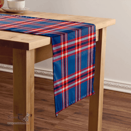 Scottish Laing of Archiestown (Lang of Archiestown) Modern Clan Tartan Table Runner Clan Tartan Table Runner - Crest Classic Scottish Plaid Tartan Plaid