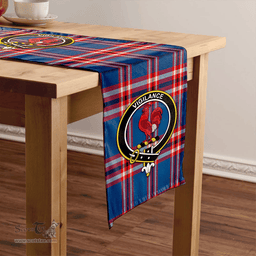 Scottish Laing of Archiestown (Lang of Archiestown) Modern Clan Tartan Table Runner Clan Tartan Table Runner - Crest Classic Scottish Plaid Tartan Plaid