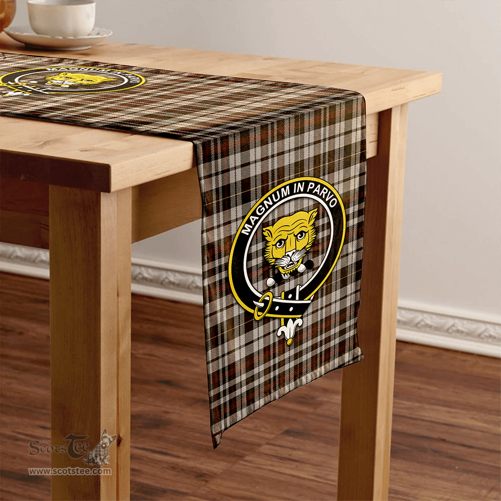 Scottish Little Arisaid Weathered Clan Tartan Table Runner Clan Tartan Table Runner - Crest Classic Scottish Plaid Tartan Plaid