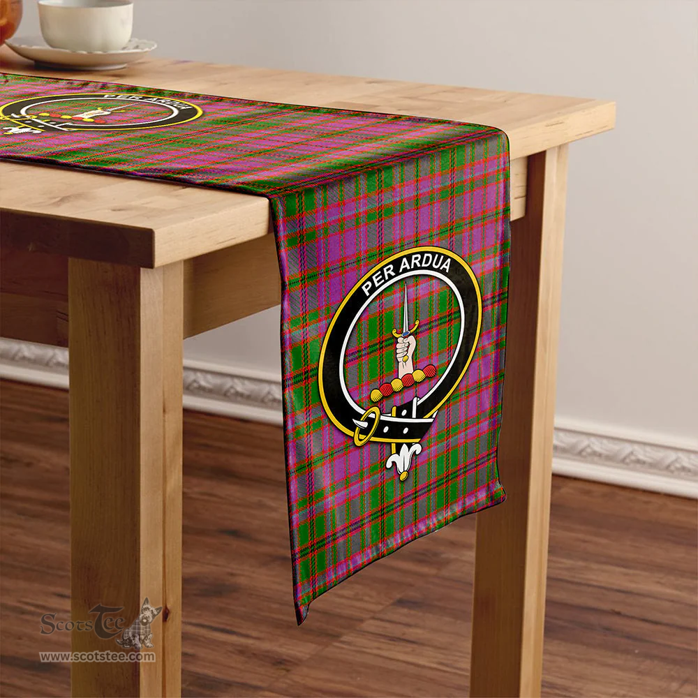 Scottish MacIntyre of Glenorchy Ancient Clan Tartan Table Runner Clan Tartan Table Runner - Crest Classic Scottish Plaid Tartan Plaid