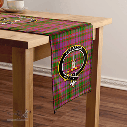 Scottish MacIntyre of Glenorchy Ancient Clan Tartan Table Runner Clan Tartan Table Runner - Crest Classic Scottish Plaid Tartan Plaid