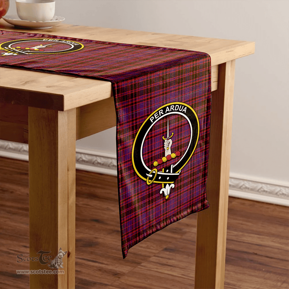 Scottish MacIntyre of Littleport Weathered Clan Tartan Table Runner Clan Tartan Table Runner - Crest Classic Scottish Plaid Tartan Plaid
