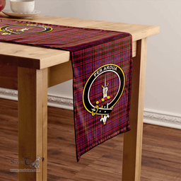 Scottish MacIntyre of Littleport Weathered Clan Tartan Table Runner Clan Tartan Table Runner - Crest Classic Scottish Plaid Tartan Plaid