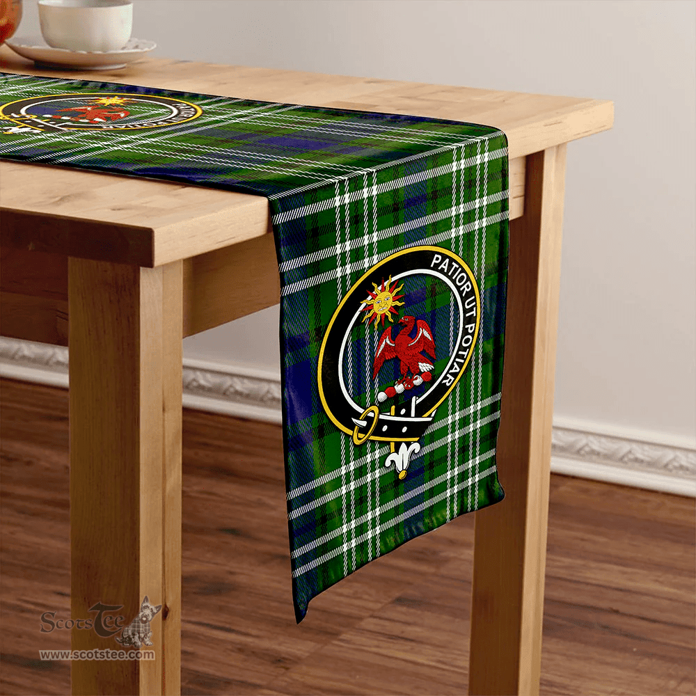 Scottish Spottiswood Clan Tartan Table Runner Clan Tartan Table Runner - Crest Classic Scottish Plaid Tartan Plaid