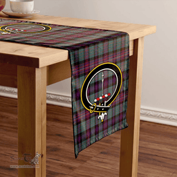 Scottish Rankin (Dalgliesh) Weathered Clan Tartan Table Runner Clan Tartan Table Runner - Crest Classic Scottish Plaid Tartan Plaid