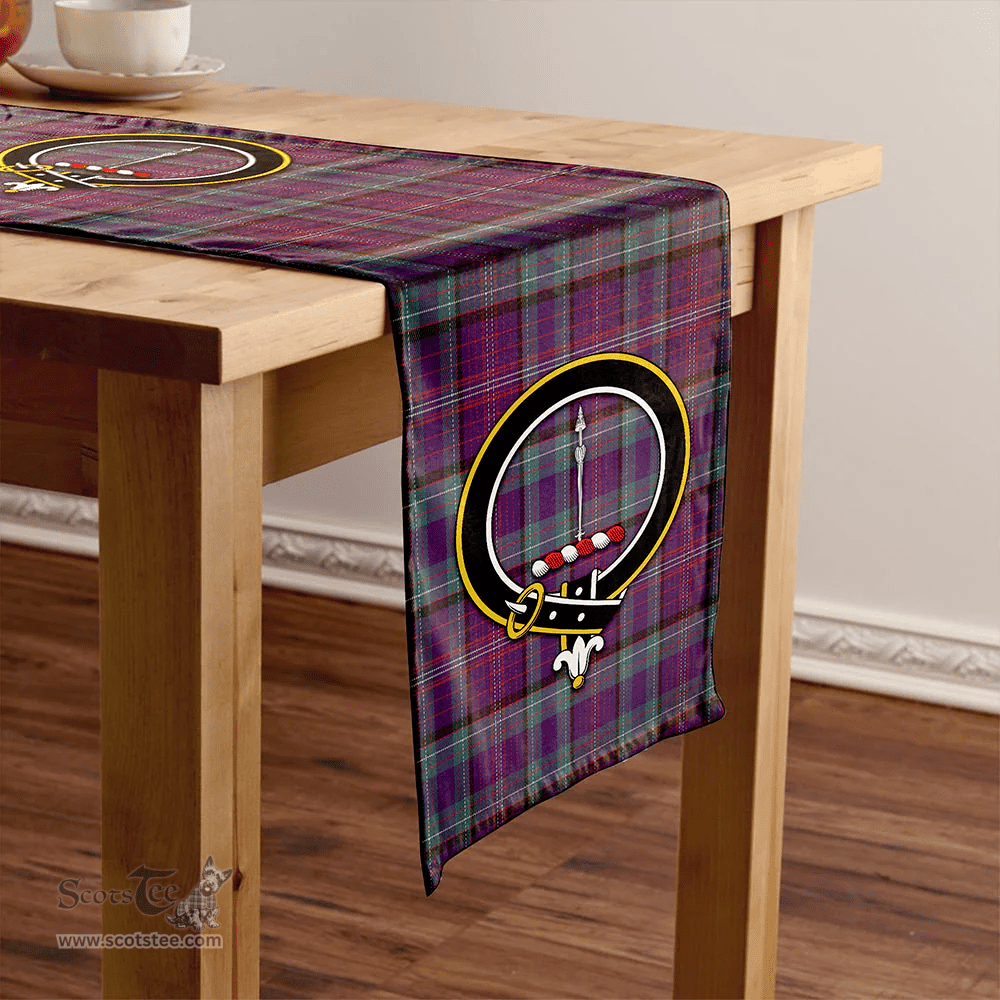 Scottish Rankin Weathered Clan Tartan Table Runner Clan Tartan Table Runner - Crest Classic Scottish Plaid Tartan Plaid
