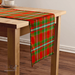 Scottish Stewart of Fingask Ancient Clan Tartan Table Runner Clan Tartan Table Runner - Crest Classic Scottish Plaid Tartan Plaid