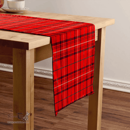 Scottish Rose Modern Clan Tartan Table Runner Clan Tartan Table Runner - Crest Classic Scottish Plaid Tartan Plaid