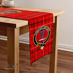 Scottish Rose Modern Clan Tartan Table Runner Clan Tartan Table Runner - Crest Classic Scottish Plaid Tartan Plaid