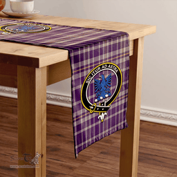 Scottish Ochterlony (Auchterlony) Weathered Clan Tartan Table Runner Clan Tartan Table Runner - Crest Classic Scottish Plaid Tartan Plaid