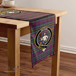 Scottish Wood Weathered Clan Tartan Table Runner Clan Tartan Table Runner - Crest Classic Scottish Plaid Tartan Plaid
